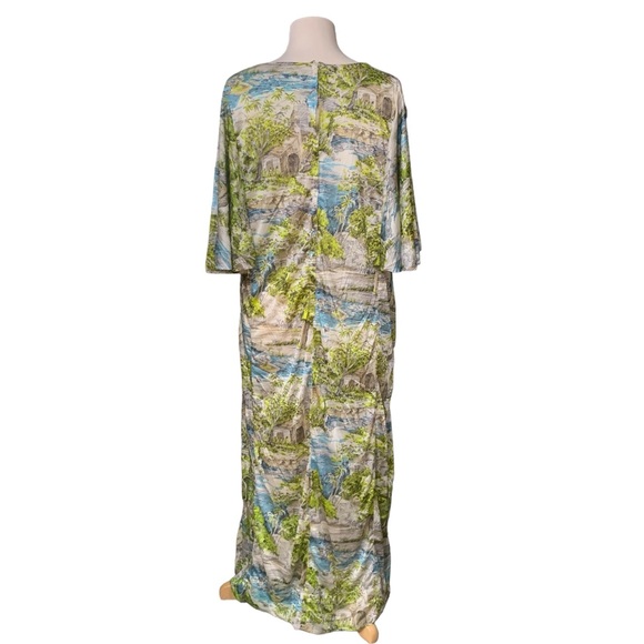 Vintage homemade flowy house dress with pocket - flexible size up to xl - Picture 5 of 7